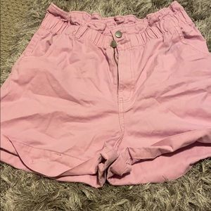 Pink high waisted shorts
